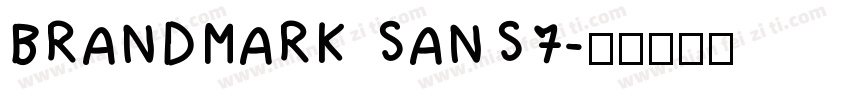 BRANDMARK SANS7字体转换